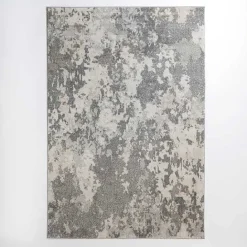 Clearance Kirklands Home Gray and Cream Wray Modern Area Rug, 5x8