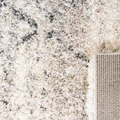 Discount Kirklands Home Gray and Ivory Fontana Shag Runner, 2x8
