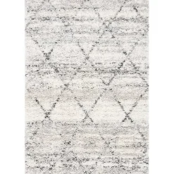 Discount Kirklands Home Gray and Ivory Fontana Shag Area Rug, 5x7