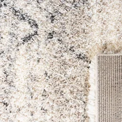 Discount Kirklands Home Gray and Ivory Fontana Shag Area Rug, 5x7