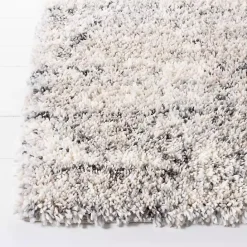 Kirklands Home Gray and Ivory Fontana Shag Area Rug, 8x10