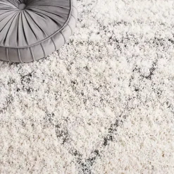 Kirklands Home Gray and Ivory Fontana Shag Area Rug, 8x10
