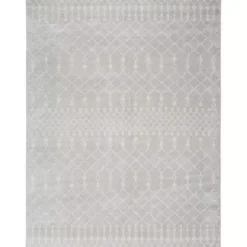 Discount Kirklands Home Gray and Ivory Moroccan Trellis Area Rug, 7x9