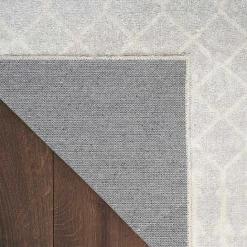 Discount Kirklands Home Gray and Ivory Moroccan Trellis Area Rug, 7x9