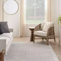 Discount Kirklands Home Gray and Ivory Moroccan Trellis Area Rug, 7x9