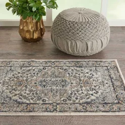 Online Kirklands Home and Ivory Nadia Medallion Area Rug, 2x4 Gray