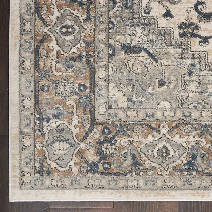 Hot Kirklands Home and Ivory Nadia Medallion Runner, 2x10 Gray