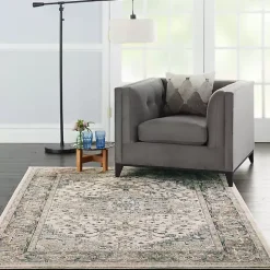 New Kirklands Home and Ivory Nadia Medallion Area Rug, 5x7 Gray