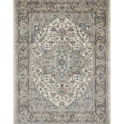 Discount Kirklands Home and Ivory Nadia Medallion Area Rug, 7x9 Gray