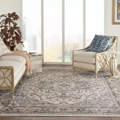 Discount Kirklands Home and Ivory Nadia Medallion Area Rug, 7x9 Gray