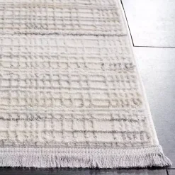 Sale Kirklands Home Gray and Ivory Whisper Striated Runner, 2x8