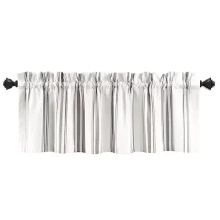 Online Kirklands Home Gray and White Farmhouse Stripe Valance