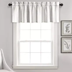 Online Kirklands Home Gray and White Farmhouse Stripe Valance