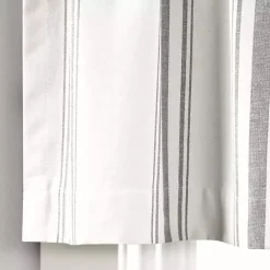 Online Kirklands Home Gray and White Farmhouse Stripe Valance