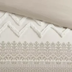 Discount Kirklands Home and White 3-pc. Full/Queen Duvet Set Gray