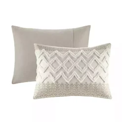 Discount Kirklands Home and White 3-pc. Full/Queen Duvet Set Gray
