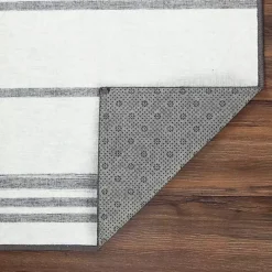 Best Kirklands Home Gray and White Stripe Washable Runner, 2x7