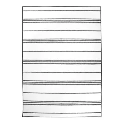 New Kirklands Home Gray and White Stripe Washable Area Rug, 5x7