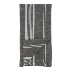 Kirklands Home and White Striped Napkins, Set of 4 Gray