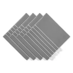 New Kirklands Home and White Striped Napkins, Set of 4 Gray