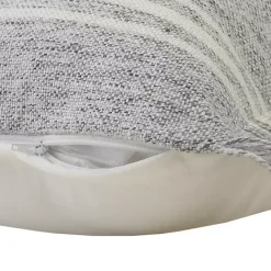 Outlet Kirklands Home Gray and White Triple Stripe Outdoor Pillow