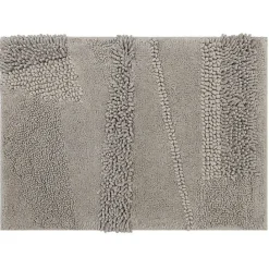 Kirklands Home Asymmetrical Cotton Bath Mat, 45 in. Gray