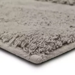 Kirklands Home Asymmetrical Cotton Bath Mat, 45 in. Gray