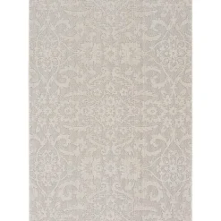Kirklands Home Auckland Damask Outdoor Area Rug, 7x9 Gray