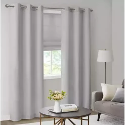 Discount Kirklands Home Basketweave Curtain Panel Set, 84 in Gray