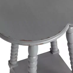 Sale Kirklands Home Beaded Clover Accent Table Gray