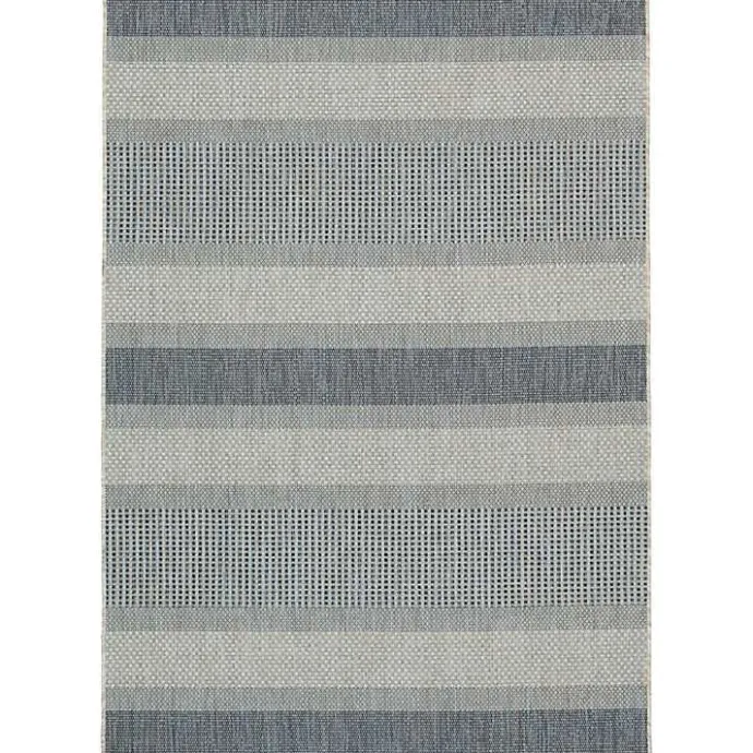 Kirklands Home Blue Elletta Indoor/Outdoor Area Rug, 7x9 Gray
