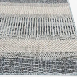 Kirklands Home Blue Elletta Indoor/Outdoor Area Rug, 7x9 Gray
