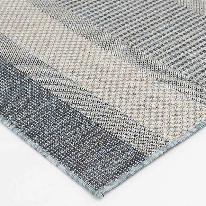 Kirklands Home Blue Elletta Indoor/Outdoor Area Rug, 7x9 Gray