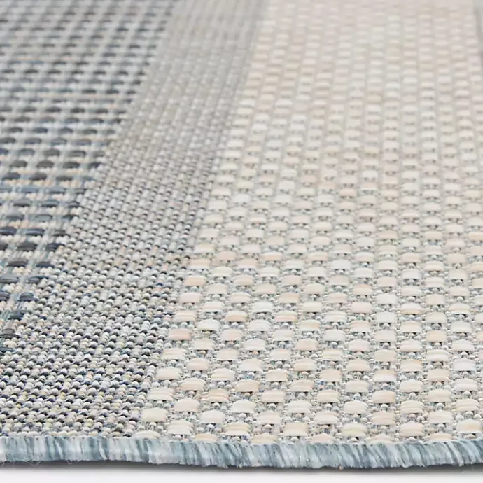 Kirklands Home Blue Elletta Indoor/Outdoor Area Rug, 7x9 Gray