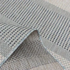 Kirklands Home Blue Elletta Indoor/Outdoor Area Rug, 7x9 Gray