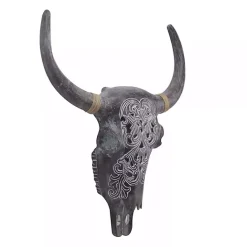 Hot Kirklands Home Bohemian Bull Wall Plaque Gray