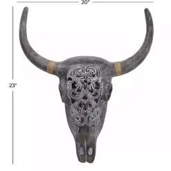Hot Kirklands Home Bohemian Bull Wall Plaque Gray