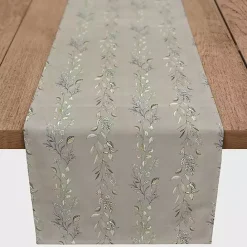 New Kirklands Home Botanical Vines Table Runner, 90 in. Gray