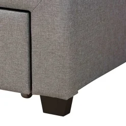 Outlet Kirklands Home Braylon Upholstered 3-Drawer Full Bed Gray