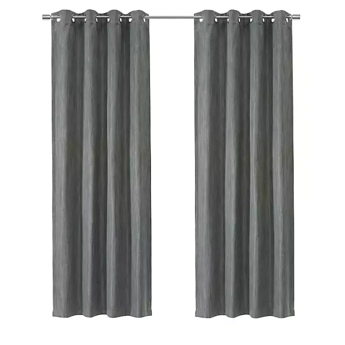 Sale Kirklands Home Bryson Textured Curtain Panel, 95 in. Gray