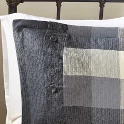 Sale Kirklands Home Gray Buffalo Herringbone Queen 7-pc. Comforter Set