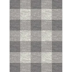 Clearance Kirklands Home Buffalo Plaid Indoor/Outdoor Area Rug, 7x9 Gray