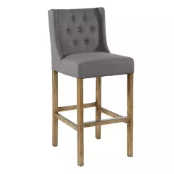 Best Kirklands Home Button Tufted Kia Barstool Gray