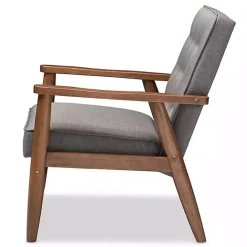 Online Kirklands Home Button-Tufted Sawyer Accent Chair Gray