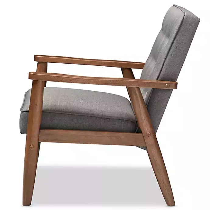 Online Kirklands Home Button-Tufted Sawyer Accent Chair Gray