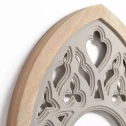 Hot Kirklands Home Carved Wood Arch Wall Plaque Gray