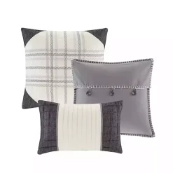 Kirklands Home Gray Check California King 7-pc. Comforter Set