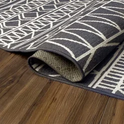 Best Kirklands Home Gray Chelsea Geometric Washable Runner, 2x7