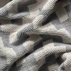 Discount Kirklands Home Gray Chevron Cotton Tassel Area Rug, 8x10