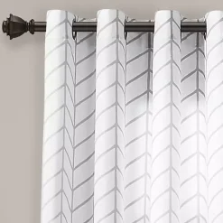 Clearance Kirklands Home Chevron 2-pc. Curtain Panel Set, 84 in. Gray